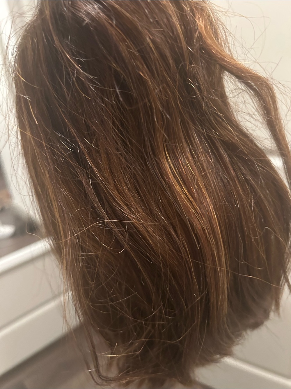 Natural Brown Women’s Wig with Subtle Highlights